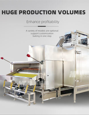 좋은 가격 식품 안전 연속 견과류 로스터 견과류 베이킹 오븐 2000KG/h 온라인으로