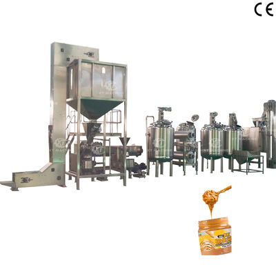 좋은 가격 가스 제거 기능 땅콩 버터 / 캐시우 견과류 버터 생산 라인 1000-1200kg / h 용량 온라인으로