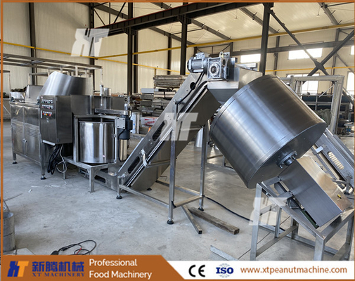 좋은 가격 380v 땅콩 ​​튀김 기계 식사 향료 땅콩 조미료 기계 400kg/H 온라인으로