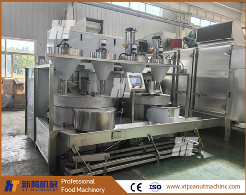 자동 가스 가열 300kg PLC 제어 맛 땅콩 햄버거 만드는 기계