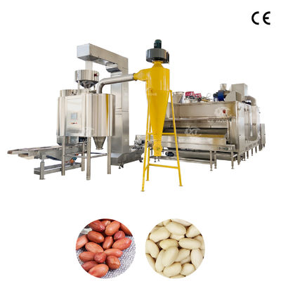 좋은 가격 공중에서 땅콩이나 피스타코를 깎는 스테인레스 스틸 기계 500 kg/h, PLC 제어로 효율적으로 깎는 기계 온라인으로