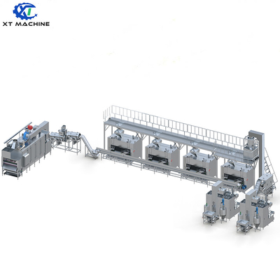 좋은 가격 500-1000kg/h 세자무 땅콩 코팅 및 로스팅 기계 견과류 코팅 및 베이킹 생산 라인 온라인으로