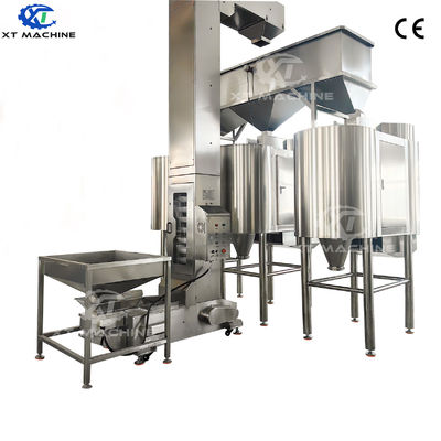 전체 자동 땅콩/피스타치오/헤즐넛 공기 블랜칭 기계 98% 효율과 1000kg/h 산업 처리 용량