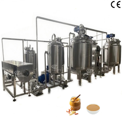 좋은 가격 2000kg/h 고효율 완전 자동 땅콩 버터 생산 라인은 PLC 프로그램 제어를 채택하고 작동이 용이합니다. 온라인으로