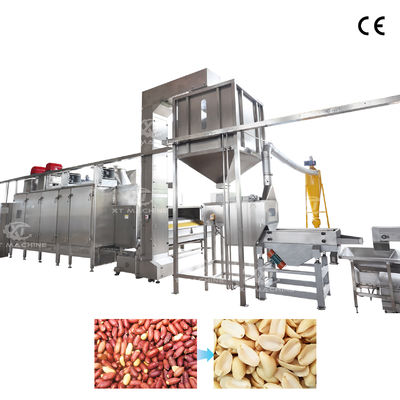 스플릿 땅콩 블랜칭 머신 공기 껍질 벗기기 머신 100% 파기 속도와 800-1000kg/h 용량