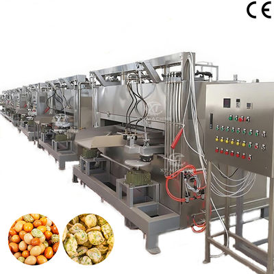 좋은 가격 너트 가공을 위한 PLC 제어 기능을 갖춘 완전 자동 100kg/h 코팅 너트 로스팅 기계 일본 콩 스윙 로스터 온라인으로