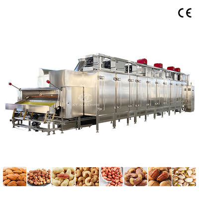 식품 가공 공장에 적합한 1000kg/h PLC 제어 SS304 너트 로스팅 기계 상업용 베이킹 오븐
