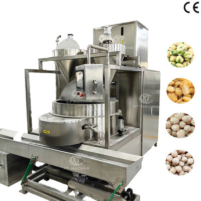 좋은 가격 200-300kg/h 자동 코팅 땅콩 계란 제조 기계 (PLC 제어, 스낵 식품 견과류 가공 공장용) 온라인으로