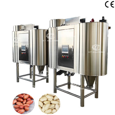 좋은 가격 1000~2000kg/h 용량으로 고도로 자동화된 땅콩 블랜칭 기계, 헤즐넛 펠러, 식품용 스테인레스 스틸 온라인으로
