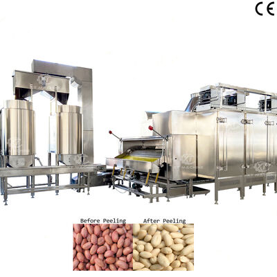 500~1000kg/h 스테인리스 스틸 식품 등급 로스트 된 땅콩 블랜칭 기계 견과류 가공 공장에 사용되는 피스타치오 껍질을 벗기는 장비