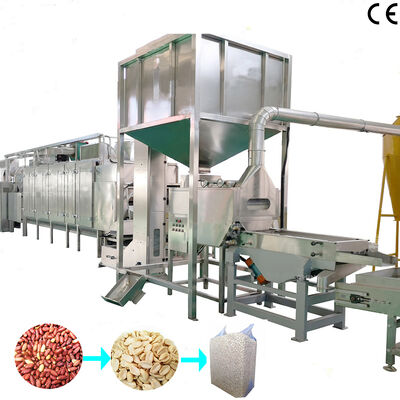 좋은 가격 완전 자동 500kg/h-3000kg/h 땅콩 절단 및 블랜칭 기계 땅콩 가공 공장용 공기 껍질 벗기 기계 온라인으로