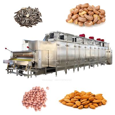 좋은 가격 PLC 제어 스테인리스 스틸 식품 등급 연속 너트 오븐 및 염장 땅콩 제조용 2000kg/h 용량 온라인으로