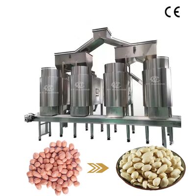 큰 용량 1000-1200kg/h 304SUS 땅콩 / 헤즐넛 / 피스타치오 블랜칭 기계 98% 블랜칭 비율