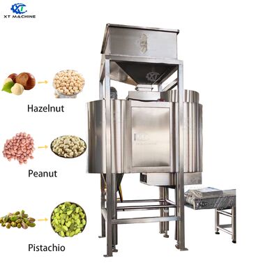 좋은 가격 고효율 500-1000kg/h 고온 공중 땅콩/헤즐넛/피스타치오 블랜칭 기계 98% 껍질 벗기율 온라인으로