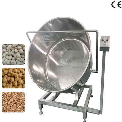 좋은 가격 완전 자동 35-40kg/배치 땅콩 배치 코팅기 너트 가공 공장용 너트 코팅 장비 온라인으로