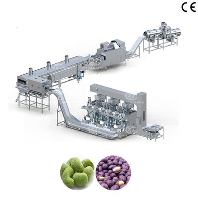 좋은 가격 완전 자동 튀김 코팅 땅콩 가공 공장 캐슈넛 아몬드 튀김 생산 라인 온라인으로