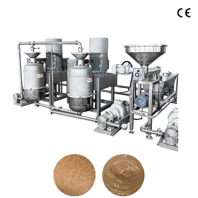 산업용 SUS304 스테인리스 스틸 절단 및 밀링 머신 견과류 버터 200-300 메시 얇고 1000-1500Kg / h 용량