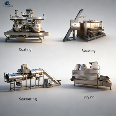 500-1000kg/h 시멘스 PLC를 가진 SUS304 땅콩 코팅 기계