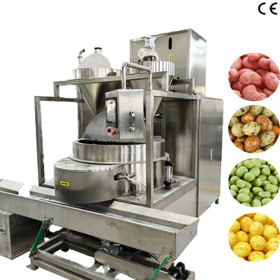 좋은 가격 200-300kg/h 자동 코팅 땅콩 계란 제조 기계 (PLC 제어, 스낵 식품 견과류 가공 공장용) 온라인으로