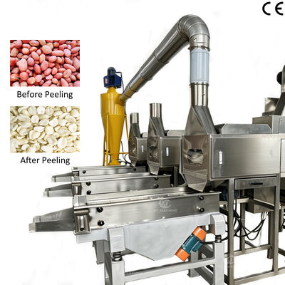 좋은 가격 SUS304 1000kg/h-2000kg/h 땅콩 절단 및 블랜싱 기계 블랑싱 땅콩 생산을 위한 공기 껍질 벗기 기계 온라인으로