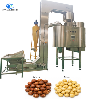좋은 가격 자동 PLC 제어 공기 땅콩/피스타치오/헤이즐넛 탈피기 500kg/1000kg 용량 건식 땅콩 껍질 벗기는 장비 온라인으로